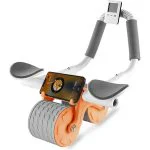 Abdominal Exercise Roller Wheel with Timer and Mat - Ultimate Core Workout Set Automatic Rebound Ab with Elbow Support - Abs Exercise Equipment for Home Gym Fitness Men and Women