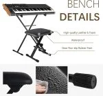 Adjustable & Portable Piano Keyboard Stool Bench - Image 3