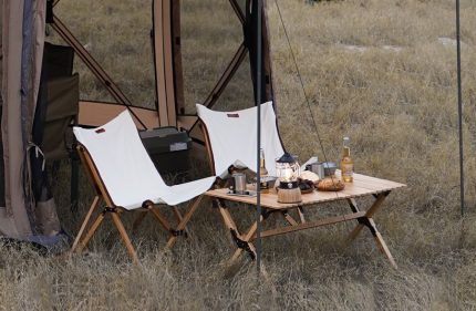 Camping Furniture Portable Outdoor Camping Bamboo Canvas Chair