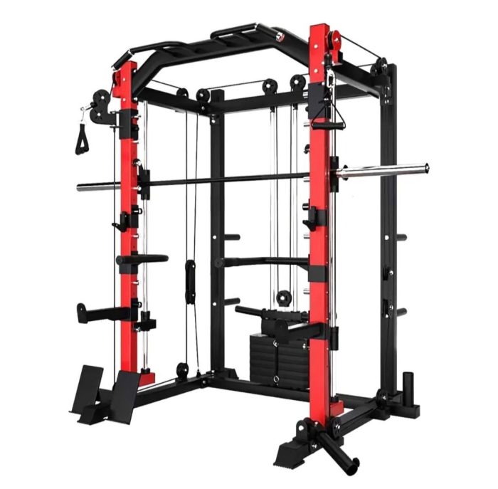 Smith Machine with cable cross over and weights