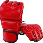 MMA Gloves Half Finger Punching Gloves with Open Palms Heavy Bag Gloves Kickboxing Gloves