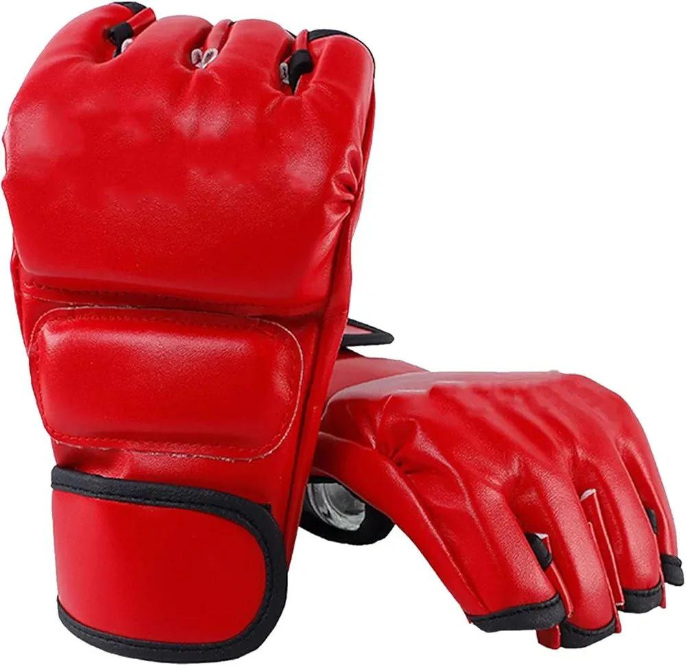 MMA Gloves Half Finger Punching Gloves with Open Palms Heavy Bag Gloves Kickboxing Gloves MMA Gloves Half Finger Punching Gloves with Open Palms Heavy Bag Gloves Kickboxing Gloves