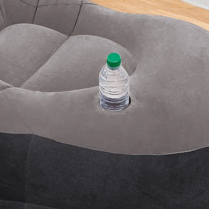 INFLATABLE DELUXE LOUNGE LOUNGER CHAIR WITH OTTOMAN FOOT STOOL SEAT RELAX COUCH - Image 5