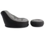 INFLATABLE DELUXE LOUNGE LOUNGER CHAIR WITH OTTOMAN FOOT STOOL SEAT RELAX COUCH