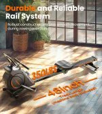 Magnetic Rowing Machine, Foldable Rower for Home Use with Bluetooth, App Supported, Tablet Holder and Comfortable Seat Cushion - Image 3