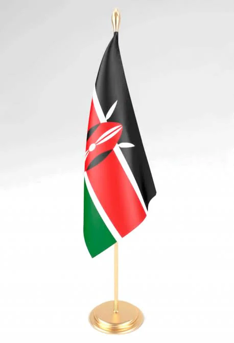 Large Size Kenyan Flag With a Premium Golden Flag Post. - Image 3