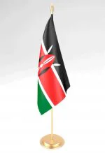 Large Size Kenyan Flag With a Premium Golden Flag Post. - Image 2