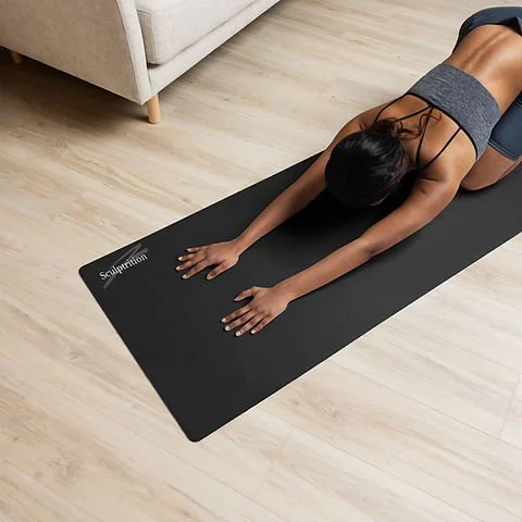 heavy Duty Commercial Water Prove Black Yoga Training Exercise Gym Mat - Image 3