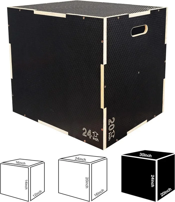 24" × 20" × 16" Plyo Box, 3-in-1 Foam Plyometric Jump Box, Box Jump for for Home Gym Training Fitness Workout Exercise - Image 2
