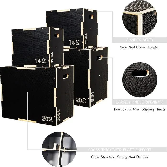 24" × 20" × 16" Plyo Box, 3-in-1 Foam Plyometric Jump Box, Box Jump for for Home Gym Training Fitness Workout Exercise - Image 5