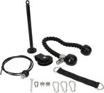 Home Gym Cable Pulley System with Silent Pulley, Tricep Rope, 2m Cables, Loading Pin, 3 Carabiner and Hanging Strap, Home Gym Equipment for LAT Pulldown and Triceps Extension - Image 3