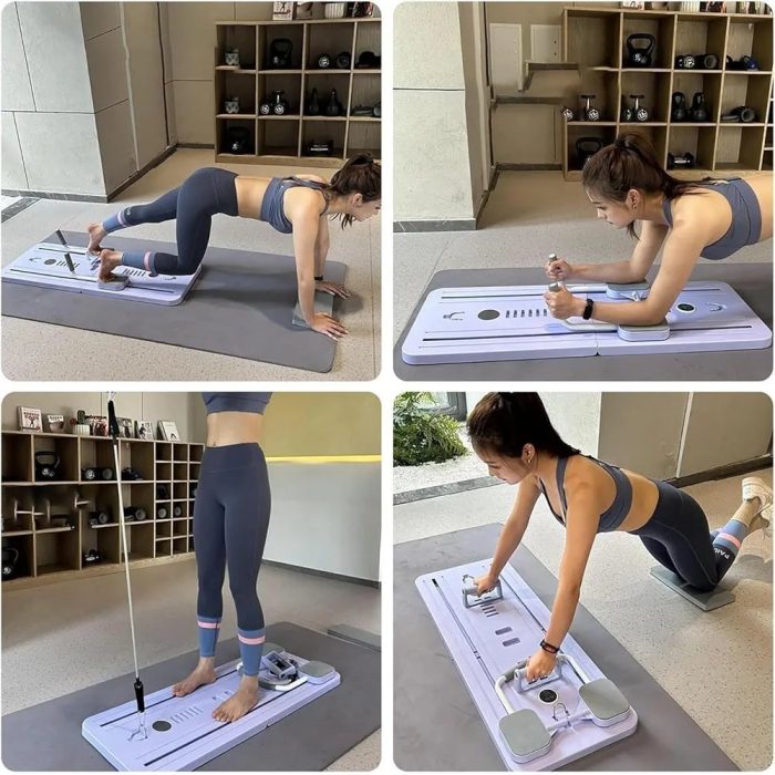 Pilates Board,Foldable Pilates Reformer Board ,Pilates Reformer Board, 8 in 1 Multifunctional Pilates Reformer Set Board, Home Workout, Core Training & Abdominal Exercise - Image 5