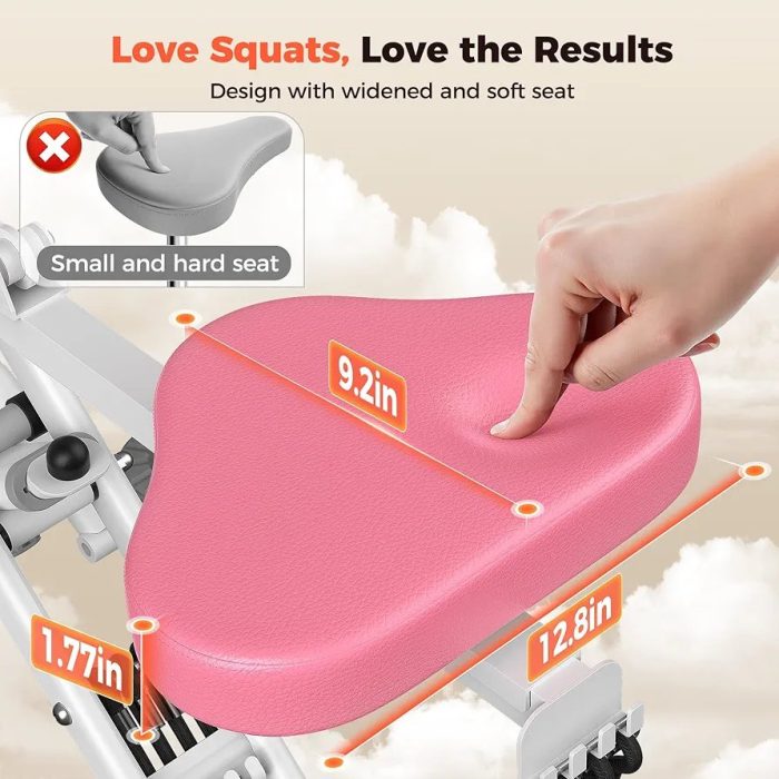 Squat Machine for Home,Rodeo Core Exercise Machine,330lbs Foldable,Adjustable 4 Resistance Bands,Ride & Rowing Machine for Botty Glutes Butt Thighs,Ab Back/Leg Press Hip Thrust - Image 9