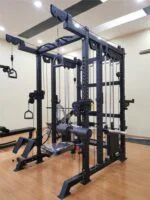 Multi functional Smith Machine Commercial Fitness Gym Equipment Squat Rack Power Cage with Steel Weight Stack - Image 2