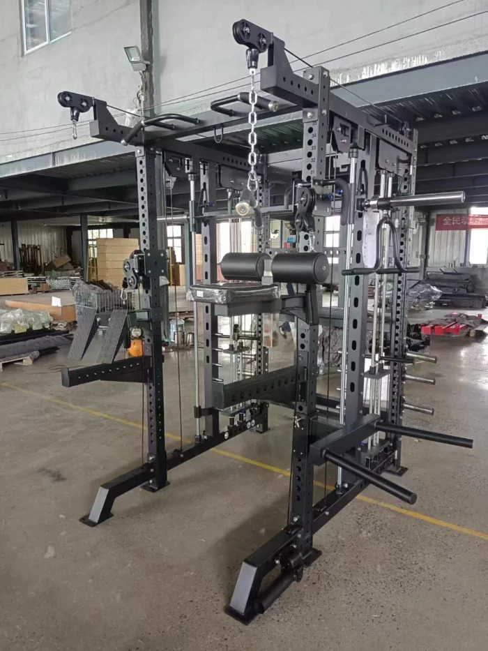 Multi functional Smith Machine Commercial Fitness Gym Equipment Squat Rack Power Cage with Steel Weight Stack - Image 5